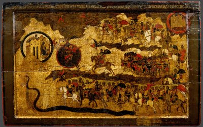 天国の王の祝福を受ける16世紀 作： Anonymous Russian icon painter