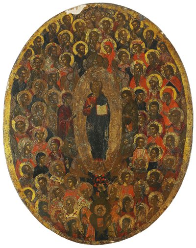 Deesis、17世紀 作： Anonymous Russian icon painter