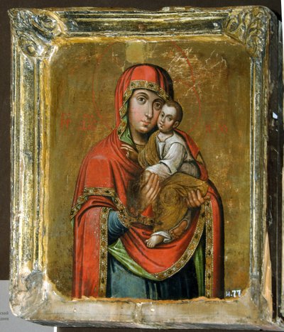 神の母のキエフブラツカヤアイコン、18世紀 作： Anonymous Russian icon painter
