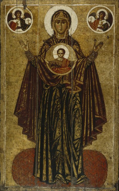 偉大なるパナギアオランテの聖母、13世紀初頭。 作： Anonymous Russian icon painter