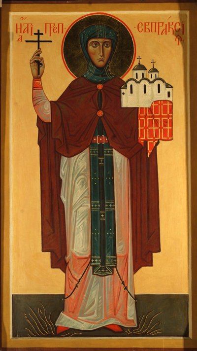聖ユープラクシア、プスコフの王女 作： Anonymous Russian icon painter