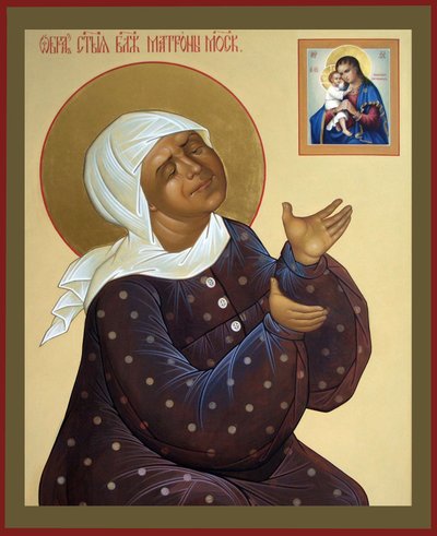 モスクワの聖マトロナ、20世紀 作： Anonymous Russian icon painter