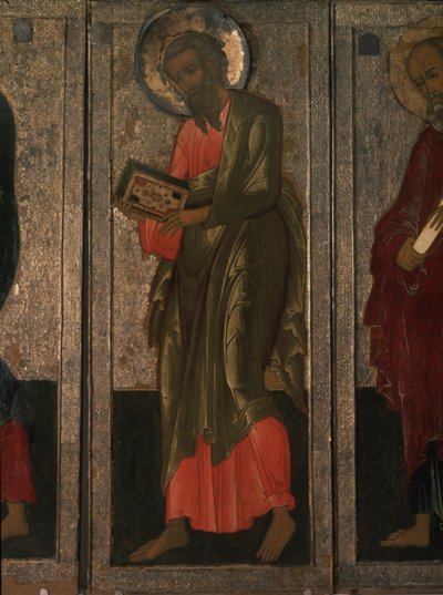 聖マタイ使徒Deesisの範囲から、16世紀 作： Anonymous Russian icon painter