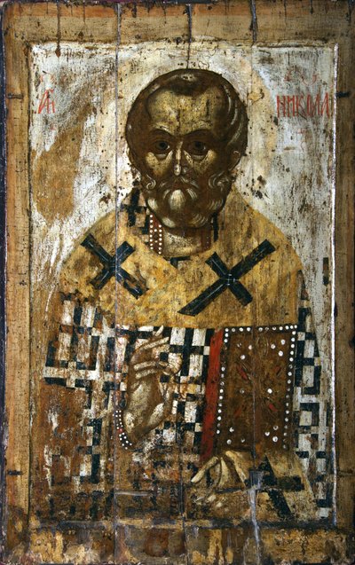 セントニコラス、14世紀 作： Anonymous Russian icon painter