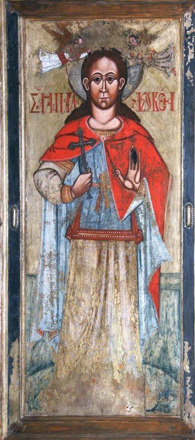 聖パラスケバピャトニツァ、17世紀初頭。 作： Anonymous Russian icon painter