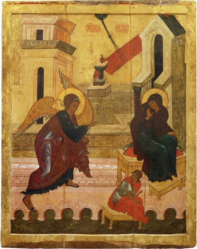 受胎告知、16世紀半ば 作： Anonymous Russian icon painter