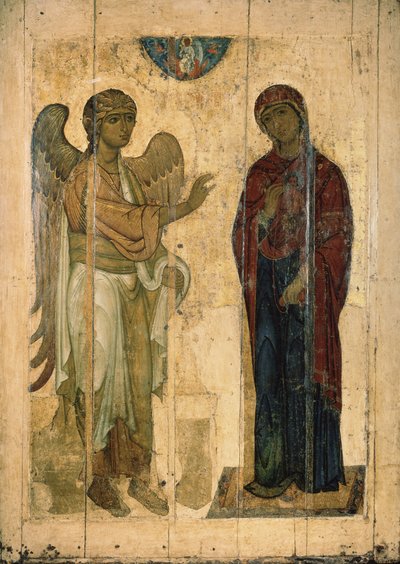 ウスチュグの受胎告知、1130-1140 作： Anonymous Russian icon painter