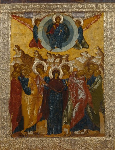 キリストの昇天、1497 作： Anonymous Russian icon painter