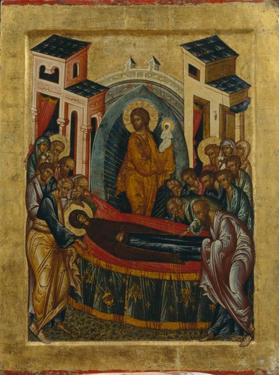 聖母の生誕、1497 作： Anonymous Russian icon painter