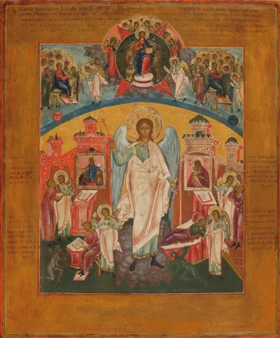 19世紀の守護天使 作： Anonymous Russian icon painter