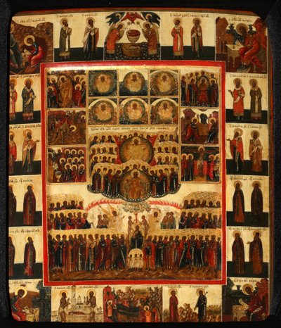 ヘキサメロン、19世紀初頭。 作： Anonymous Russian icon painter