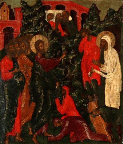 ラザロの復活、1660年代 作： Anonymous Russian icon painter