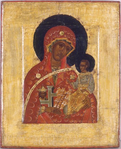 手によって引き裂かれた処女山 作： Anonymous Russian icon painter