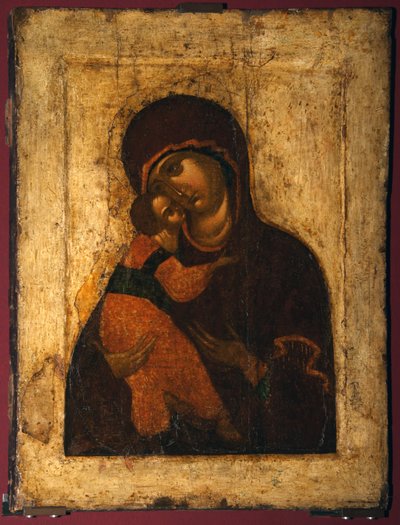 ウラジミールの聖母、15世紀の最後の四半期。 作： Anonymous Russian icon painter
