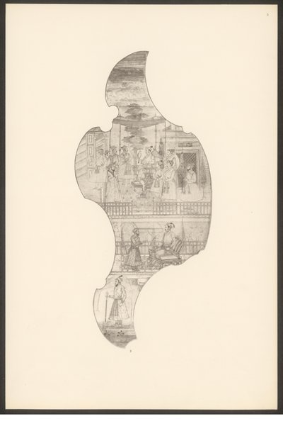 ドイツ語：シェーンブルン宮殿の「ミリオンの間」にあったモーグルの細密画。 作： 匿名