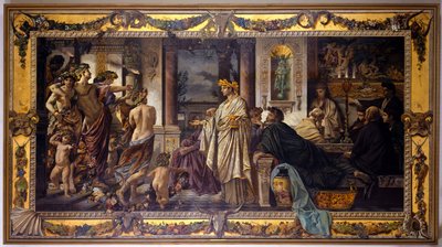 『饗宴』（プラトンに基づく）、第二版 作： Anselm Feuerbach