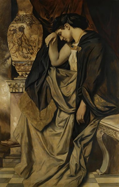 ドイツ語：Medea an der Urne 作： Anselm Feuerbach