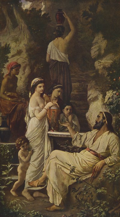 噴水のハフィズ (油絵) 作： Anselm Feuerbach