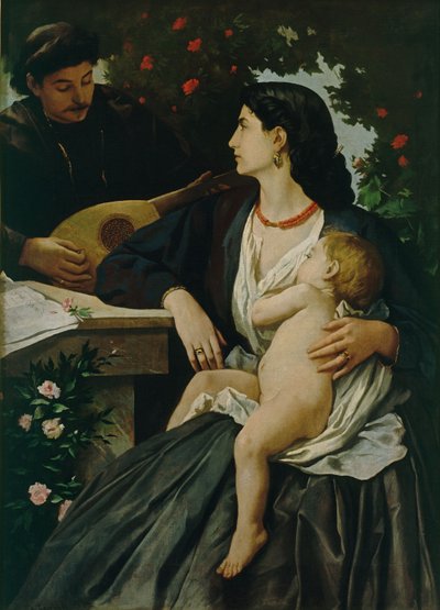 マンドリン奏者 作： Anselm Feuerbach