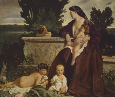 母の幸せ (油絵) 作： Anselm Feuerbach