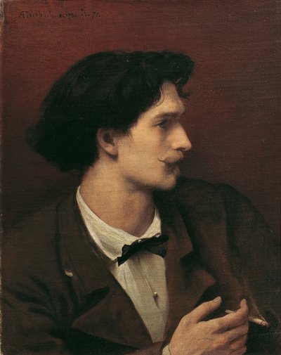 タバコを持った自画像 作： Anselm Feuerbach