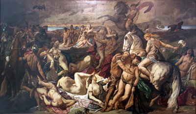 アマゾネスの戦い（第2版） 作： Anselm Feuerbach