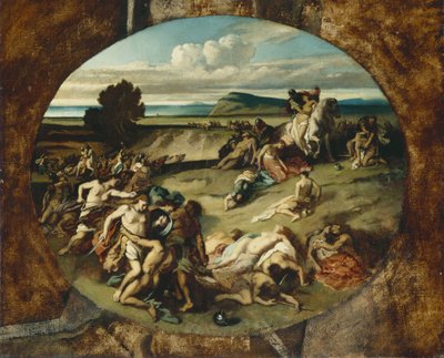 アマゾンの戦い、1857 作： Anselm Feuerbach