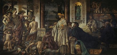 シンポジウム第2バージョン、約1871-1874年 作： Anselm Feuerbach