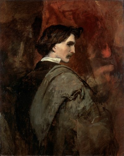 自画像、c1854-c1858 作： Anselm Friedrich Feuerbach