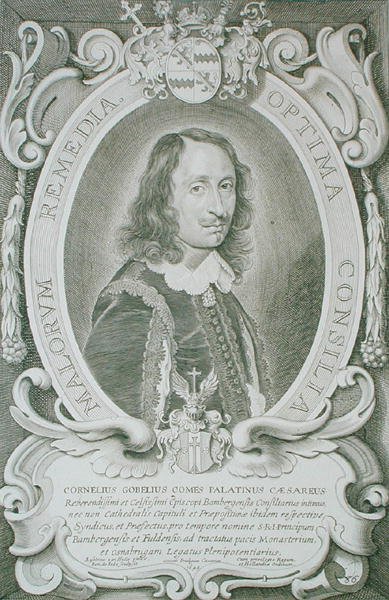 Cornelius Gobel (1611-165?)、Petrus de Iodeが1706年に出版した「Portraits des Hommes Illustres」より(エングレーヴィング) 作： Anselmus van (after) Hulle