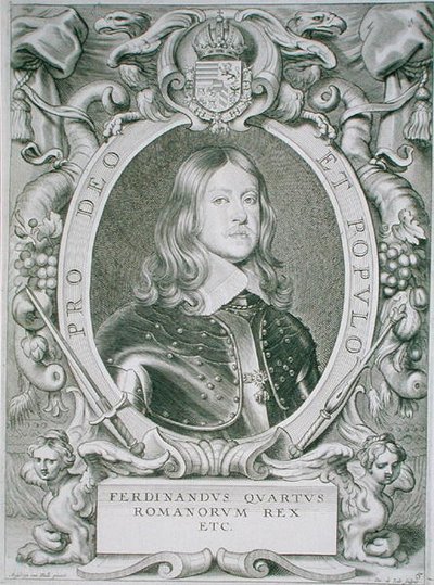 フェルディナンド4世「Portraits des Hommes Illustres」より、ペトルス・デ・アイオデ作、1706年発行（エングレーヴィング） 作： Anselmus van (after) Hulle