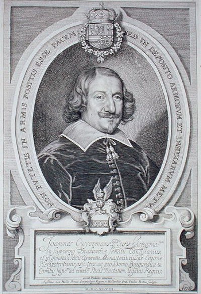 ヨハン・クーヤマン、パウルス・ポンティウス（1603-58）が1706年に出版した「Portraits des Hommes Illustres」より（エングレーヴィング） 作： Anselmus van (after) Hulle