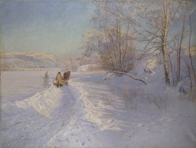 ダーラナの降雪後の冬の朝 作： Anshelm Schultzberg