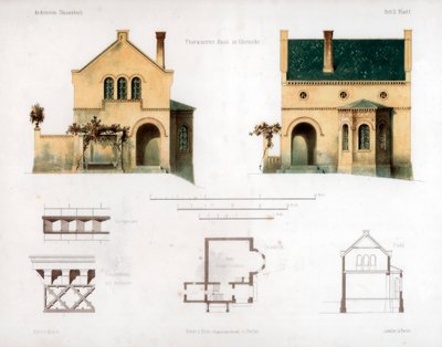 ドイツ、グリエニケの家のデザイン、c1850。 作： Anst von W Loeillot