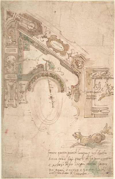 Coved Ceilingの四半期計画、ca。 1561年。 作： Antenore Ridolfi