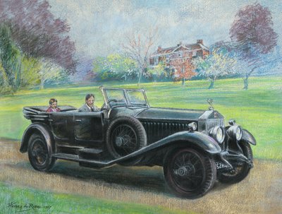 1927 年にウォリックシャーの H V Durose 氏が所有するロールスロイス 作： Anthea Durose