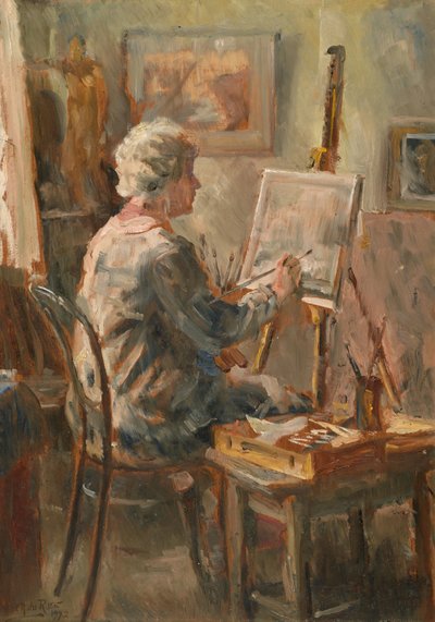 Cor Visser のスタジオ、イプスウィッチで働くアーティスト 作： Anthea Durose