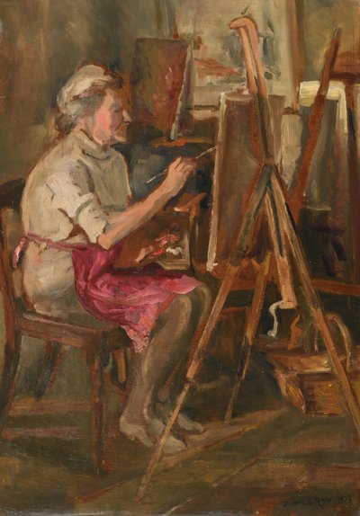 Cor Visser のスタジオ、イプスウィッチで働くアーティスト 作： Anthea Durose