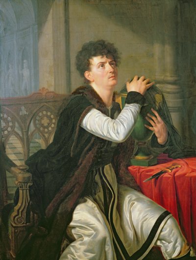 ハムレットとしてのフランソワ・ジョセフ・タルマ（1763-1826）の肖像 作： Anthelme Francois Lagrenee