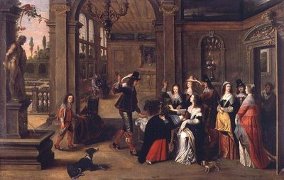 A Game of Forfeits（油彩・パネル 作： Anthonie (circle of) Palamedesz