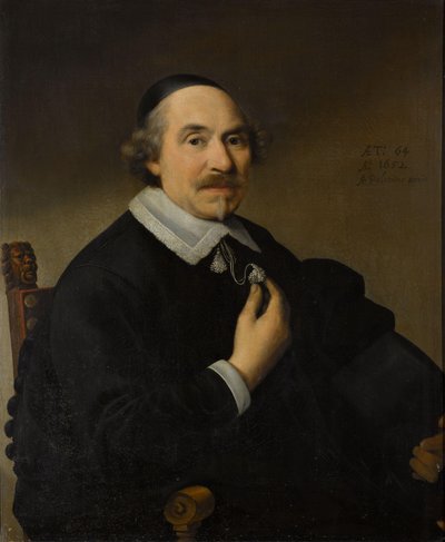 男の肖像、おそらくピーテル・アントニス・ファン・ブロンクホルスト (1588-1661) 作： Anthonie Palamedesz