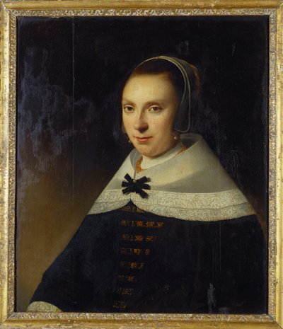 若い女性の肖像画、1654 作： Anthonie Palamedesz