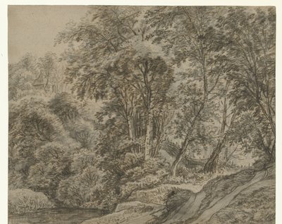 ナイメーヘン郊外の森の景色 作： Anthonie Waterloo