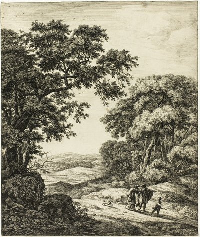 ハガルの旅立ち、旧約聖書の6つの風景画より 作： Anthonie Waterloo