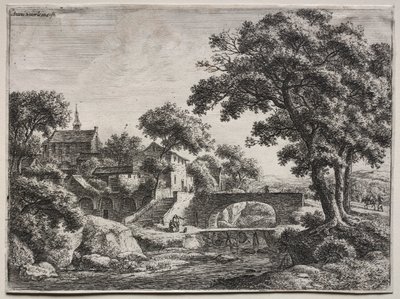 12 の風景 (H.95-106): The Two Bridges 作： Anthonie Waterloo