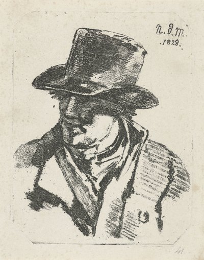 帽子をかぶった男性の胸像 作： Anthonie Willem Hendrik Nolthenius de Man