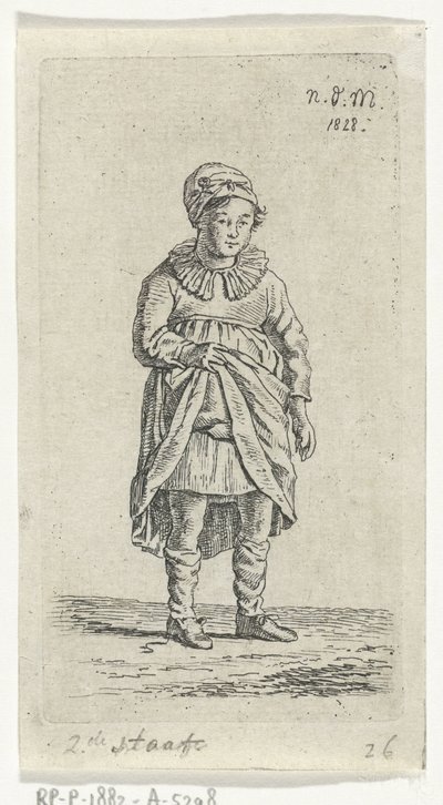 スカートを持ち上げる女の子 作： Anthonie Willem Hendrik Nolthenius de Man