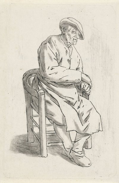 肘掛け椅子に座る男性 作： Anthonie Willem Hendrik Nolthenius de Man