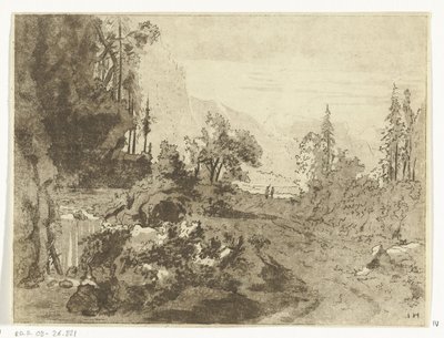 山岳風景 作： Anthonie van den Bos