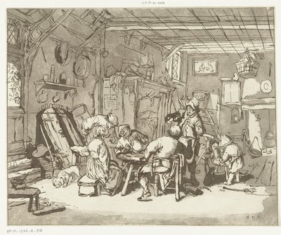 農民のインテリア 作： Anthonie van den Bos